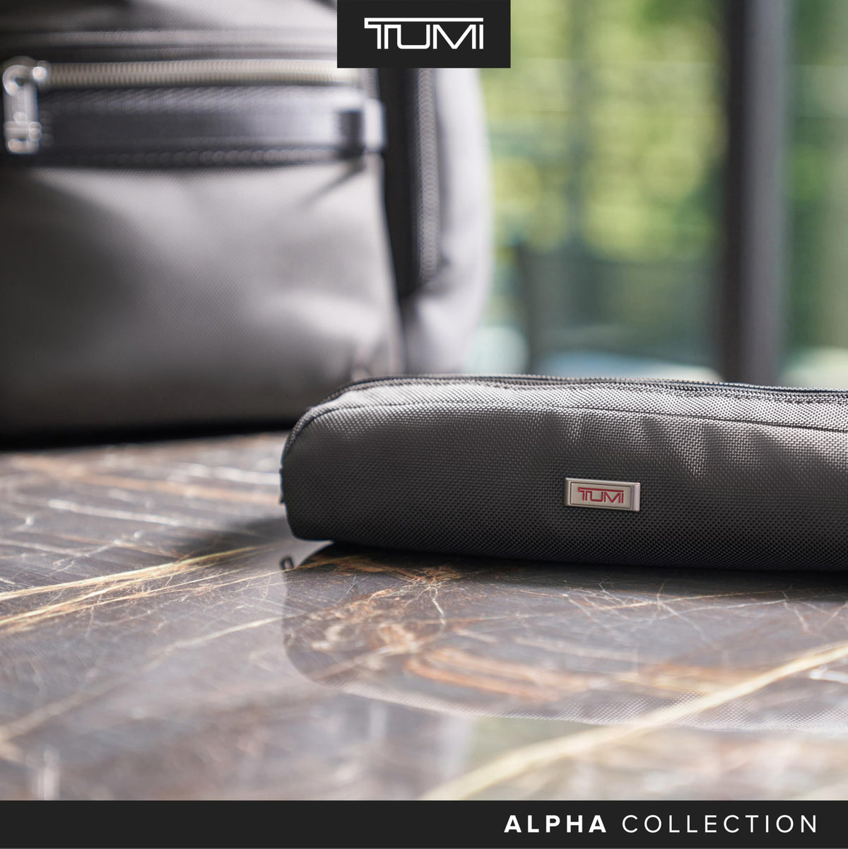 TUMI - Alpha Electronic Cord Pouch - Slim Zip Entry Travel Tech and Cable, Charger and Small Accessory Organizer - Black
