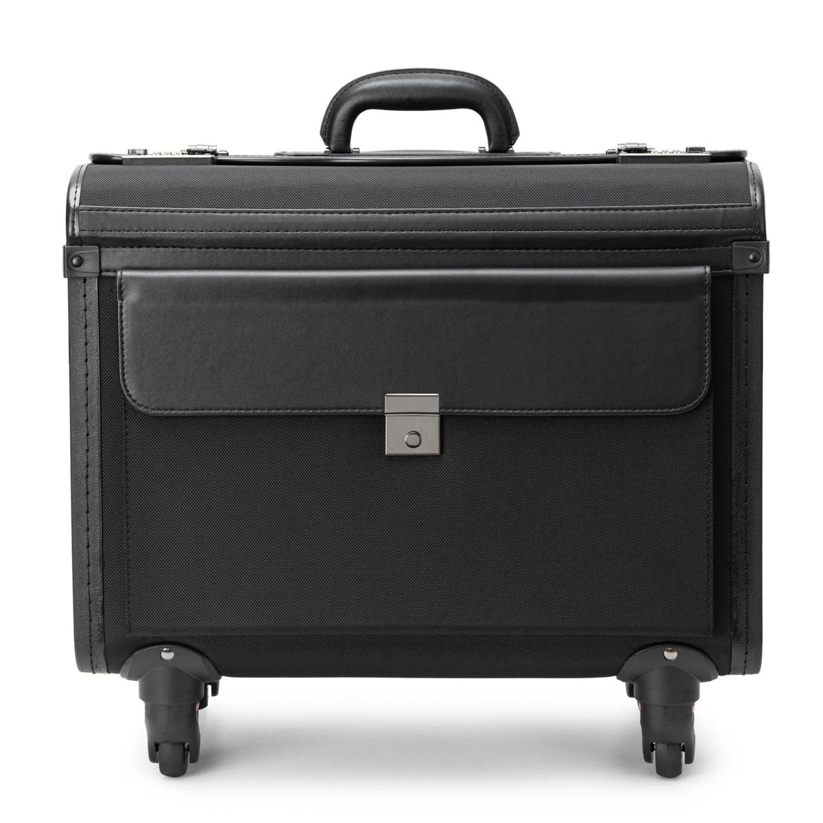 Alpine Swiss Wheeled Briefcase | Rolling Briefcase Locking Telescopic Handle 4 Replaceable Wheels | Pilot Lawyer Litigator Attache Case | 17” Laptop Compartment | Dual Combo Locks | Organizer Pockets