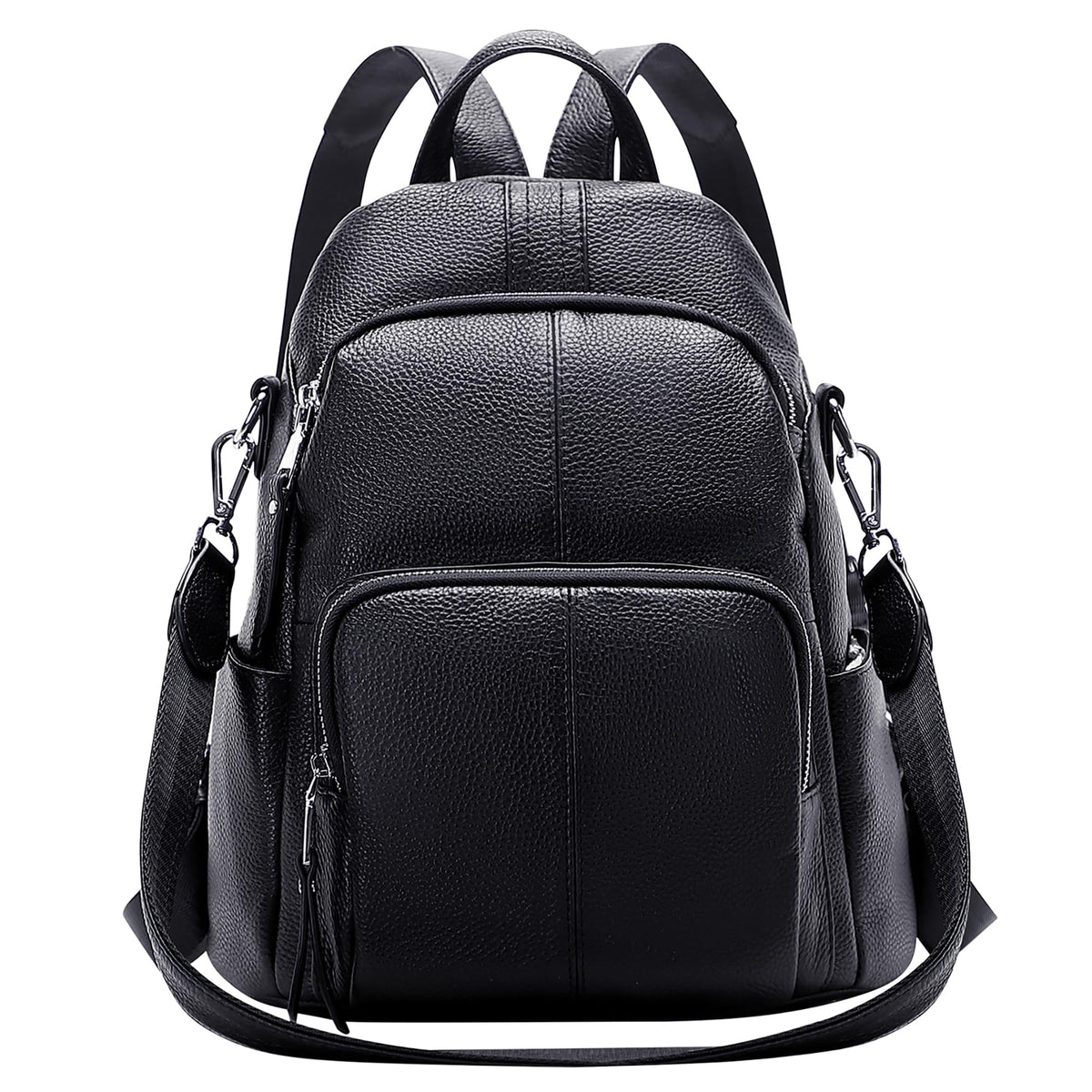 ALTOSY Soft Leather Backpack Purse For Women -theft Backpacks Versatile Shoulder Bag（S81 Black）