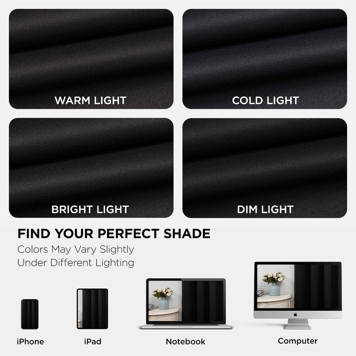 Joydeco Blackout Curtains for Bedroom 84 Inch - Black Out Curtains with Grommets Thermal Insulated Room Darkening Light Blocking, Noise Reducing & Wrinkle-Free Drapes for Living Room Windows, 2 Panels