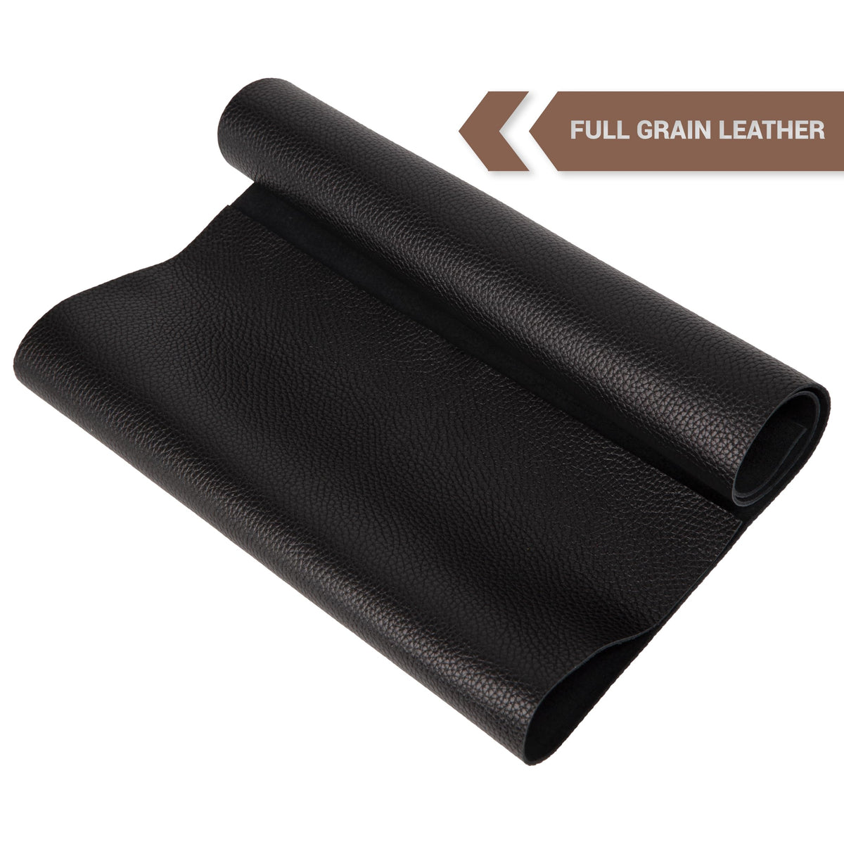 Shkira 24''X12'' Genuine Black Dotted Leather Sheets for Hobby Workshops - Tooling Square - 2.0MM Thick Genuine Top Full Grain Oil Tan - Thick Leather Pieces
