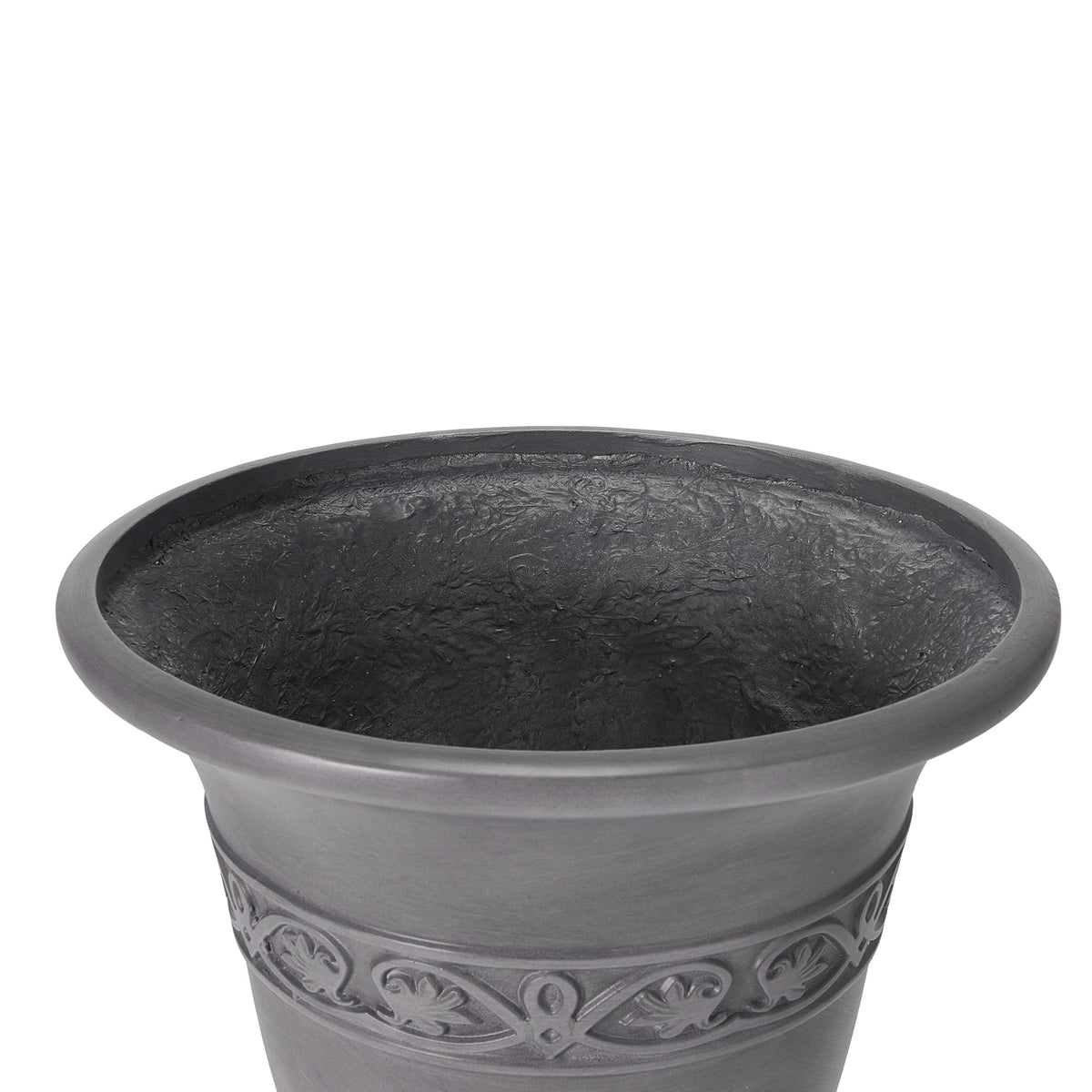 Christopher Knight Home Sical Round Concrete Planter Set of 2, 2 Pack Garden Flower Pot with Drainage Hole, MGO Patio Urn Planter for Outdoor Plants, Outdoor Planter Box, No Assembly, Light Gray