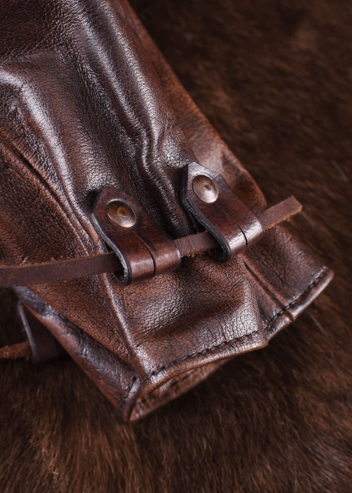 Battle-Merchant Large Leather Drawstring Pouch – Medieval Coin & Dice Bag, Brown Genuine Leather Belt Pouch for LARP, Renaissance Costume & Everyday Carry