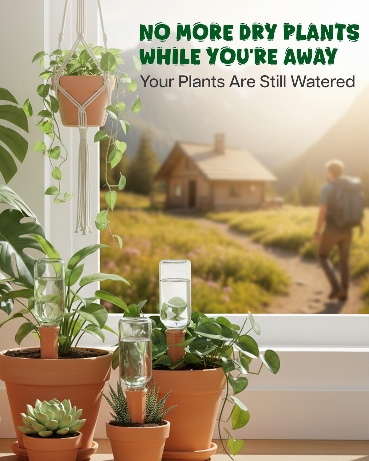 Plant Watering Devices, Self Watering Spikes, Self Watering Planter Insert, Terracotta Watering Spikes, Plant Watering Spikes, Vacation Plant Watering Devices, Water Plants While Away
