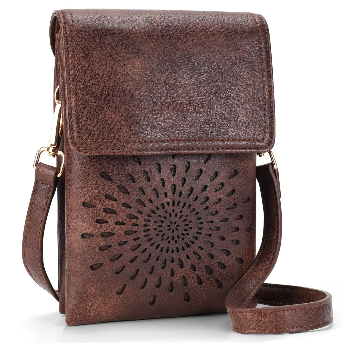 APHISON Small Crossbody Bags for Women Trendy, Leather Crossbody Phone Purses Handbags with Adjustable Strap