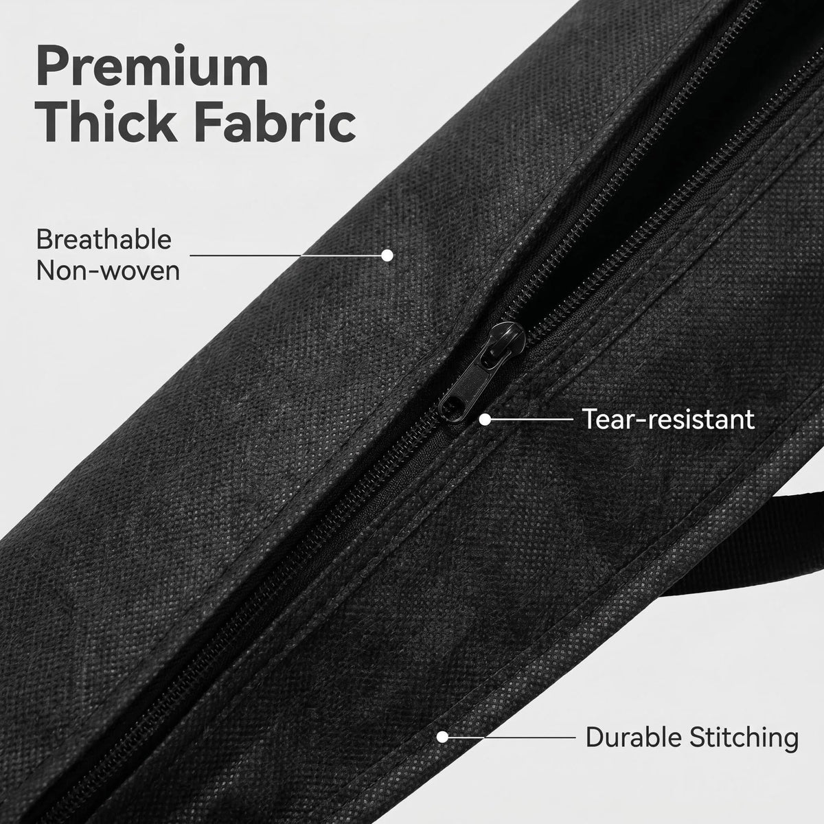 Bekecidi 2 Pcs Garment Bags for Hanging Clothes, Dust-Proof Clear Window Suit Bags for Suits Coats Dresses, Closet Storage & Travel Garment Covers (Black, 63 Inch)
