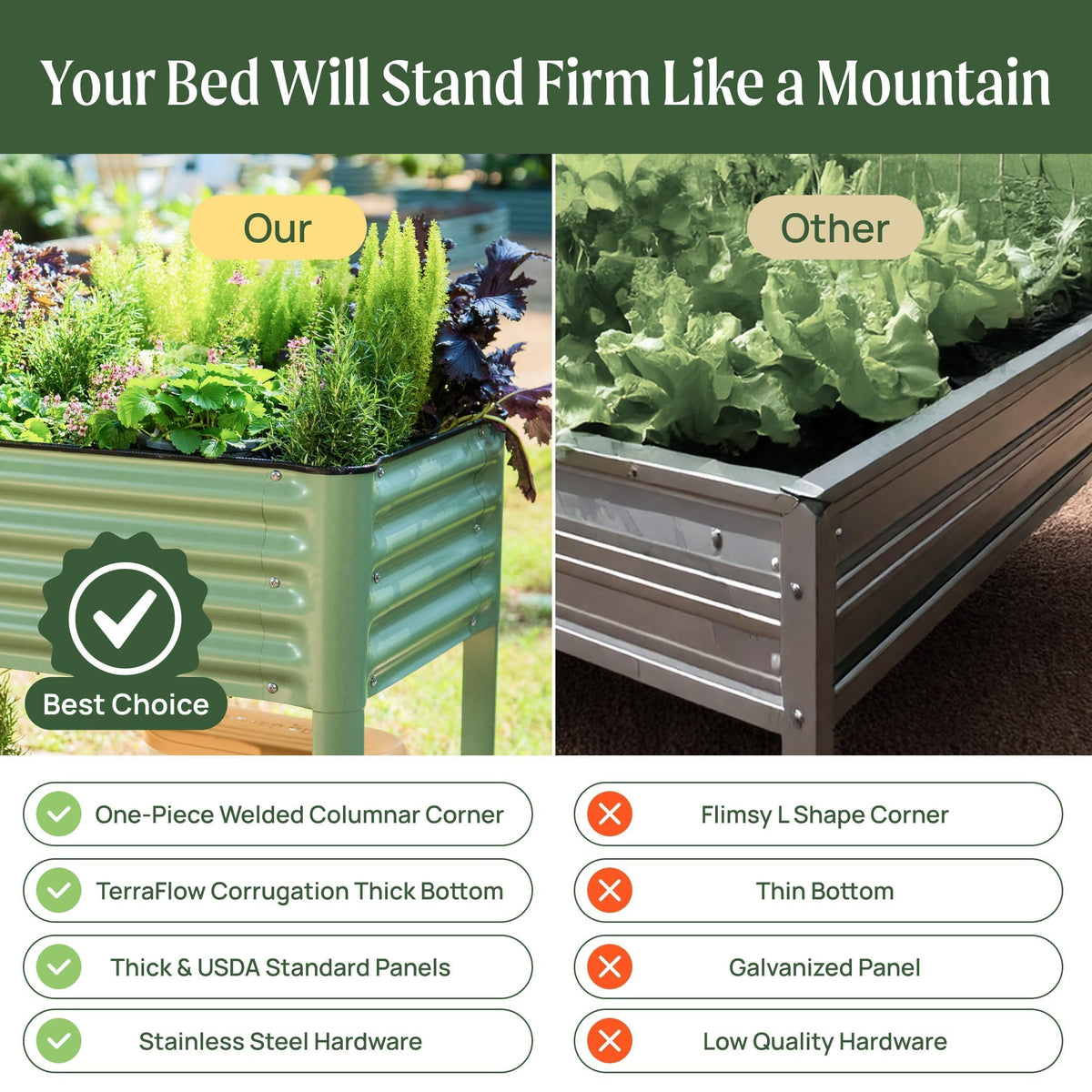 Rolling Elevated Raised Garden Bed-V Series, 2' x 6' Garden Beds with Legs & Storage Rack for Patio & Porch, 1000 Lbs Weight Capacity, Outdoor Planter Box for Vegetables Flower Herbs, Modern Gray
