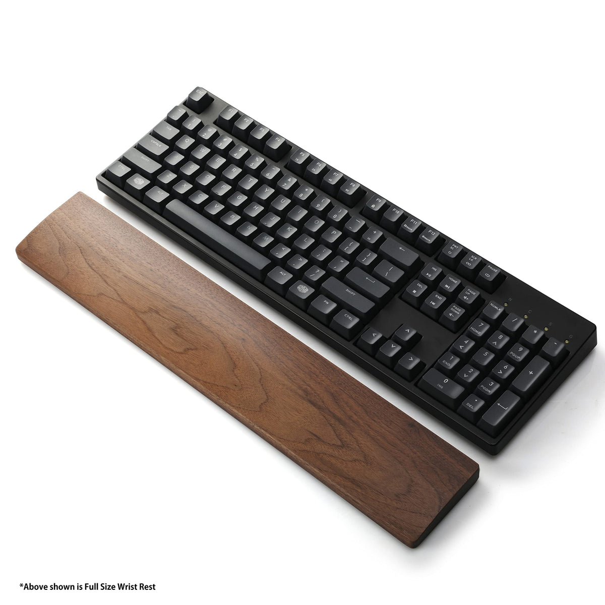 Faluber Wooden Wrist Rest, 12-inch Length and 20mm Thickness for Compact Keyboard, Walnut Wood Palm Rest, Ergonomic Design for Mechanical Gaming Keyboard, Stain Resistant (Small, Walnut Wood)
