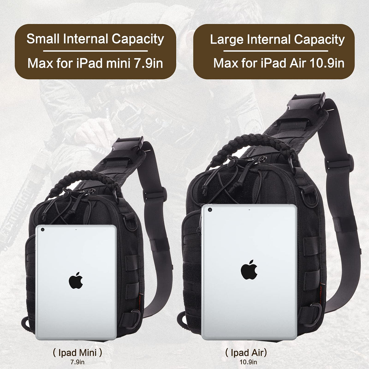 ANTARCTICA Tactical Sling Pack Military Shoulder Bag Molle Assault Range Bag Backpack 1050D