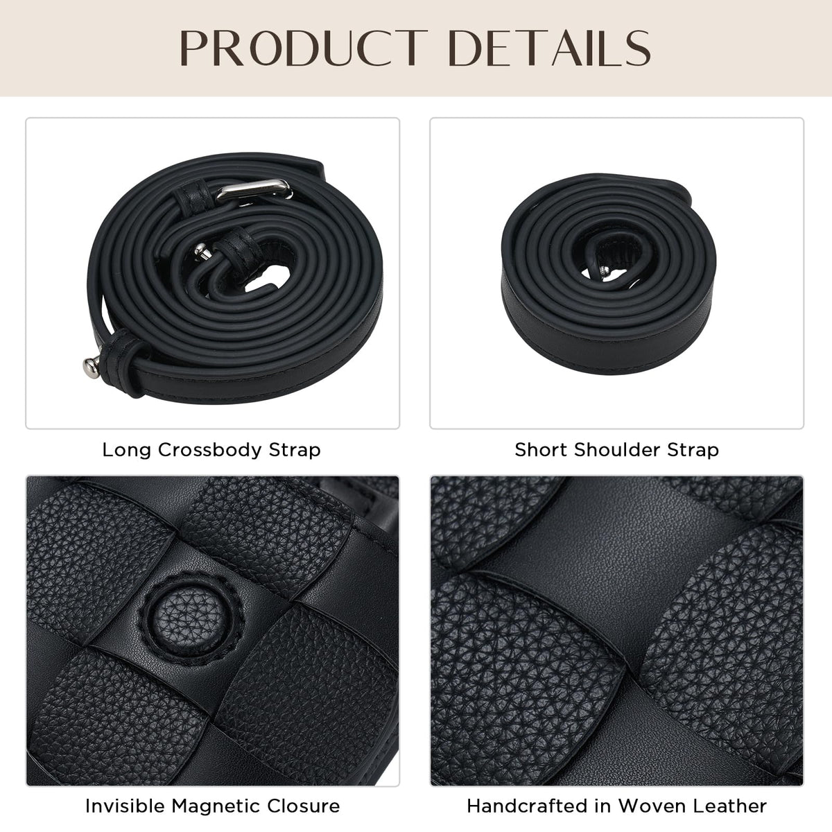 CHUNLI Trendy Woven Evening Clutch Purses for Women, PU Leather Crossbody Shoulder Purse Handbag for Women Evening, Formal Events, Wedding, Party, and Special Occasions