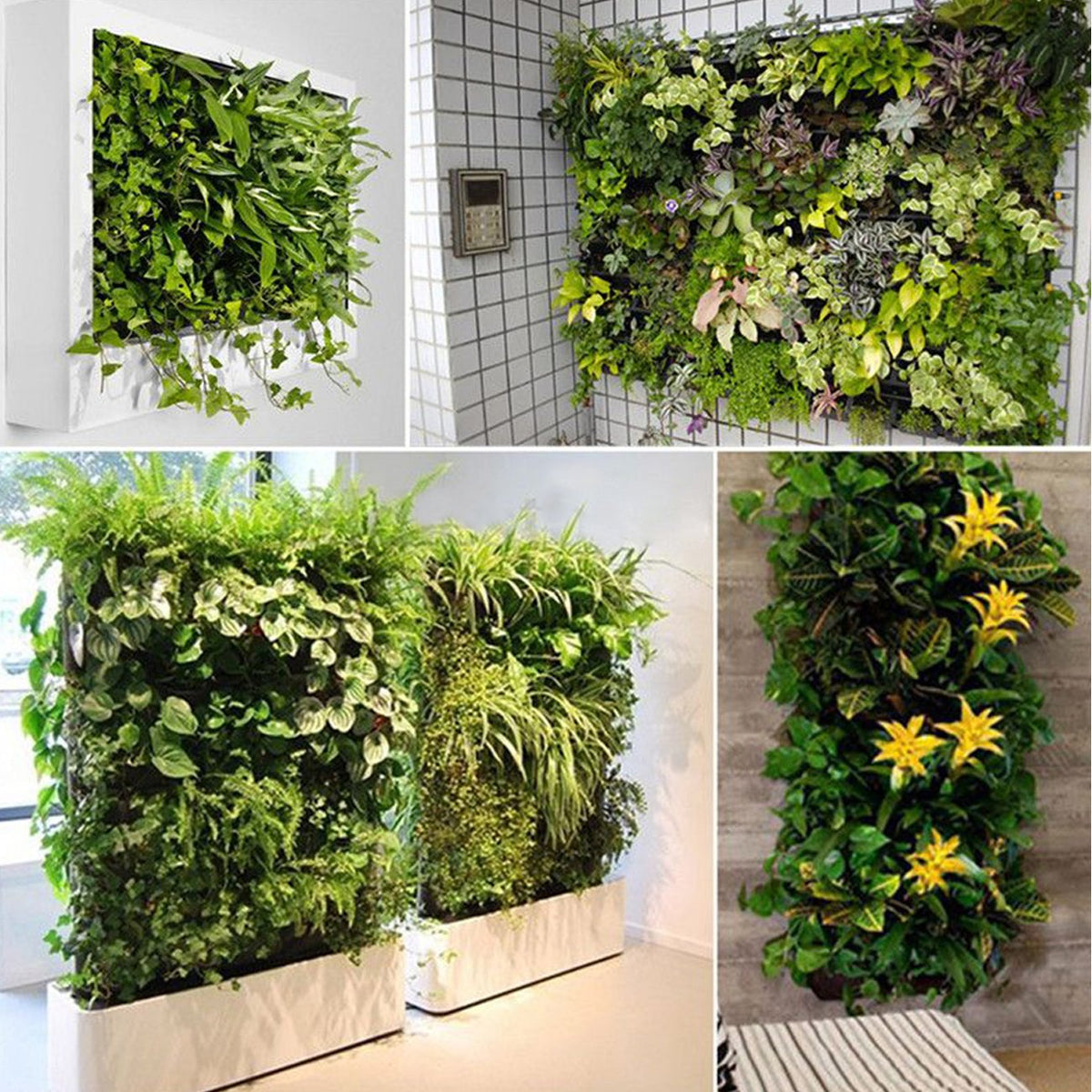 Ogrmar 64 Pockets Vertical Wall Garden Planter Plant Grow Bag for Flower Vegetable for Indoor/Outdoor (64 Pockets, Black)