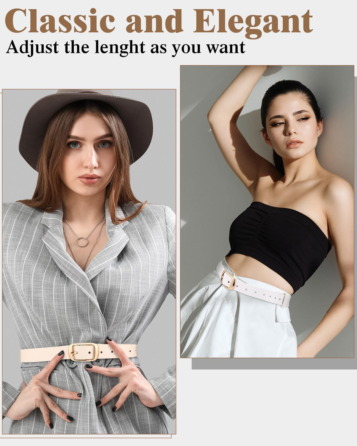 SATINIOR 5 Pack Women Leather Belts for Jeans Ladies Waist Belt Women's Belt with Pin Buckle for Pants Dress(S: Fit Waist 25-30 Inches)