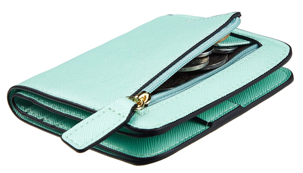 Toughergun Wallet Women Rfid Blocking Small Compact Bifold Luxury Leather Pocket Wallet Ladies Mini Purse with ID Window