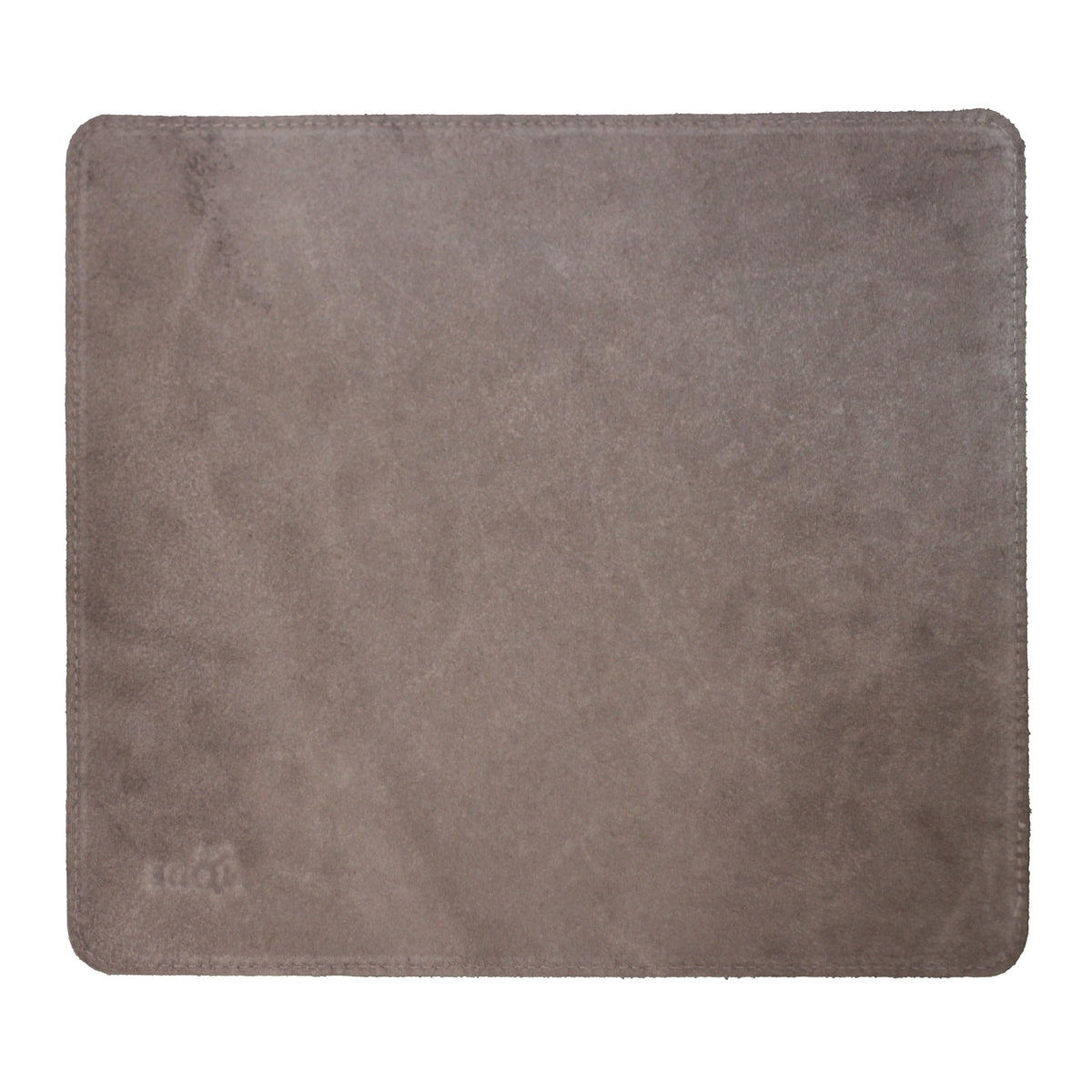 Node Leather | Genuine Leather Mouse Pad for Office & Home – Non-Slip Premium Leather Mouse Mat – Handmade, 9" X 10" Size, Cloudy Light Gray