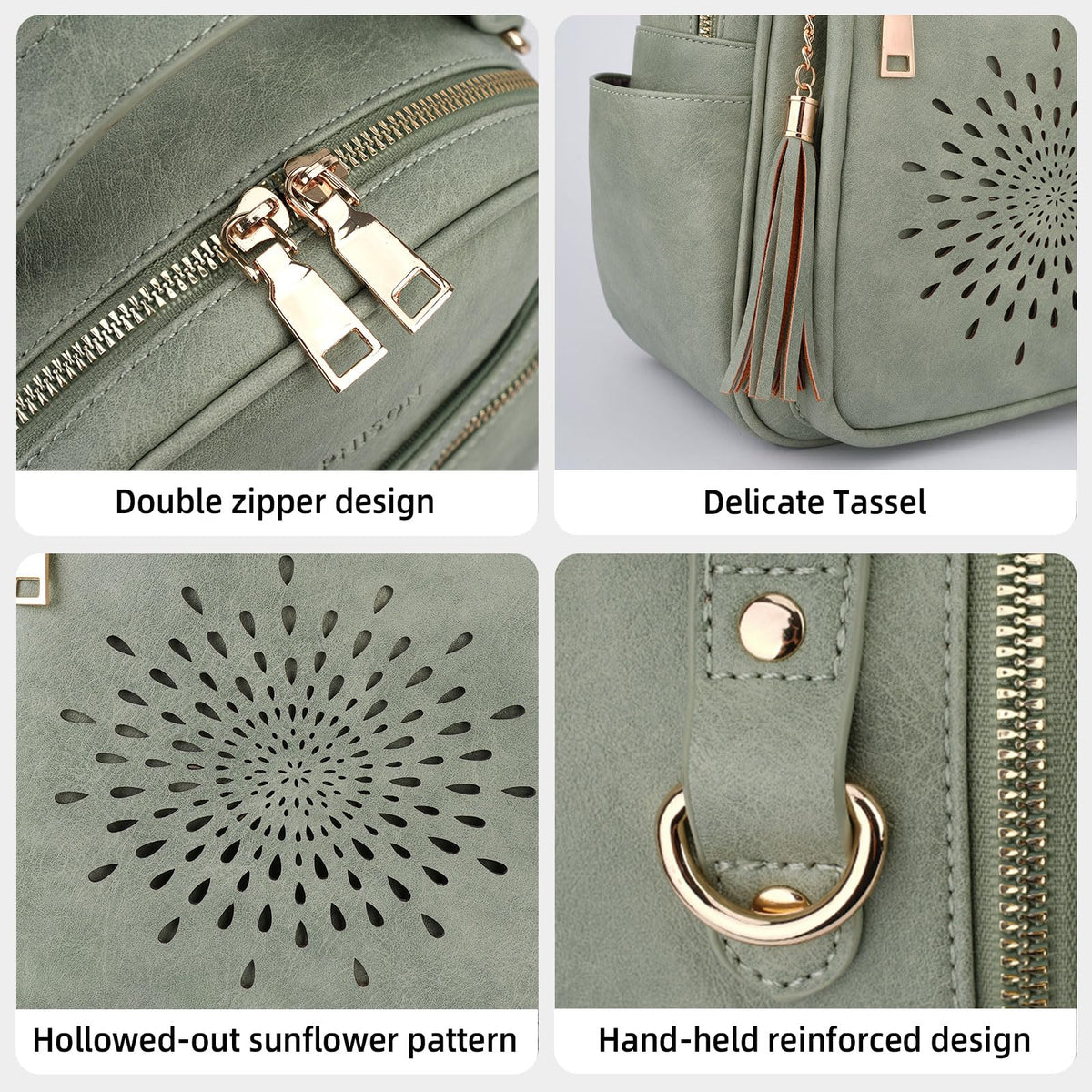 APHISON Small Backpack Purse for Women Cute PU Leather Mini Backpacks Ladies Casual Lightweight Travel Daypack Waterproof