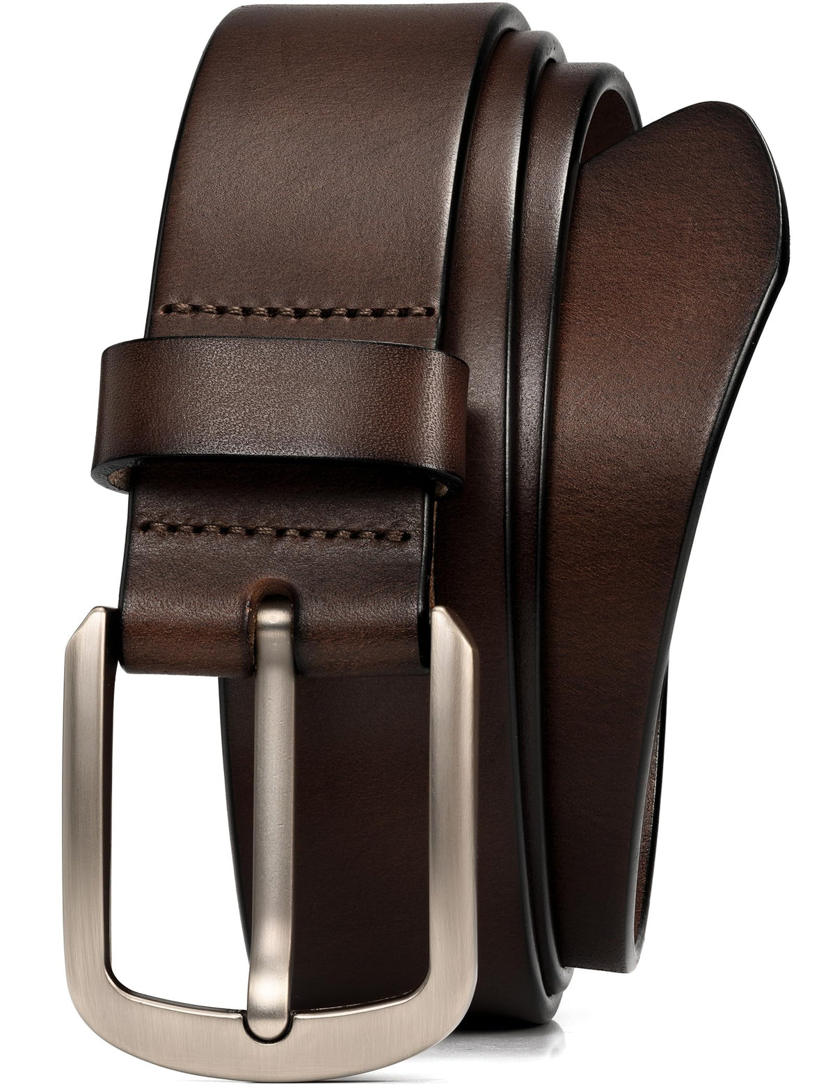 WOLFANT 1.5" Top Full Grain Leather Belt for Men in Gift Box,100% Italian Real Solid Leather