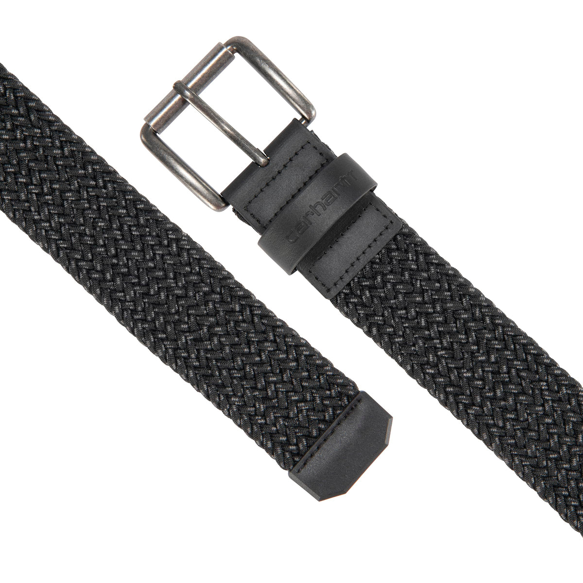 Carhartt Men's Durable Nylon Webbing Belts, W/a Slim Profile Design, Black, Large