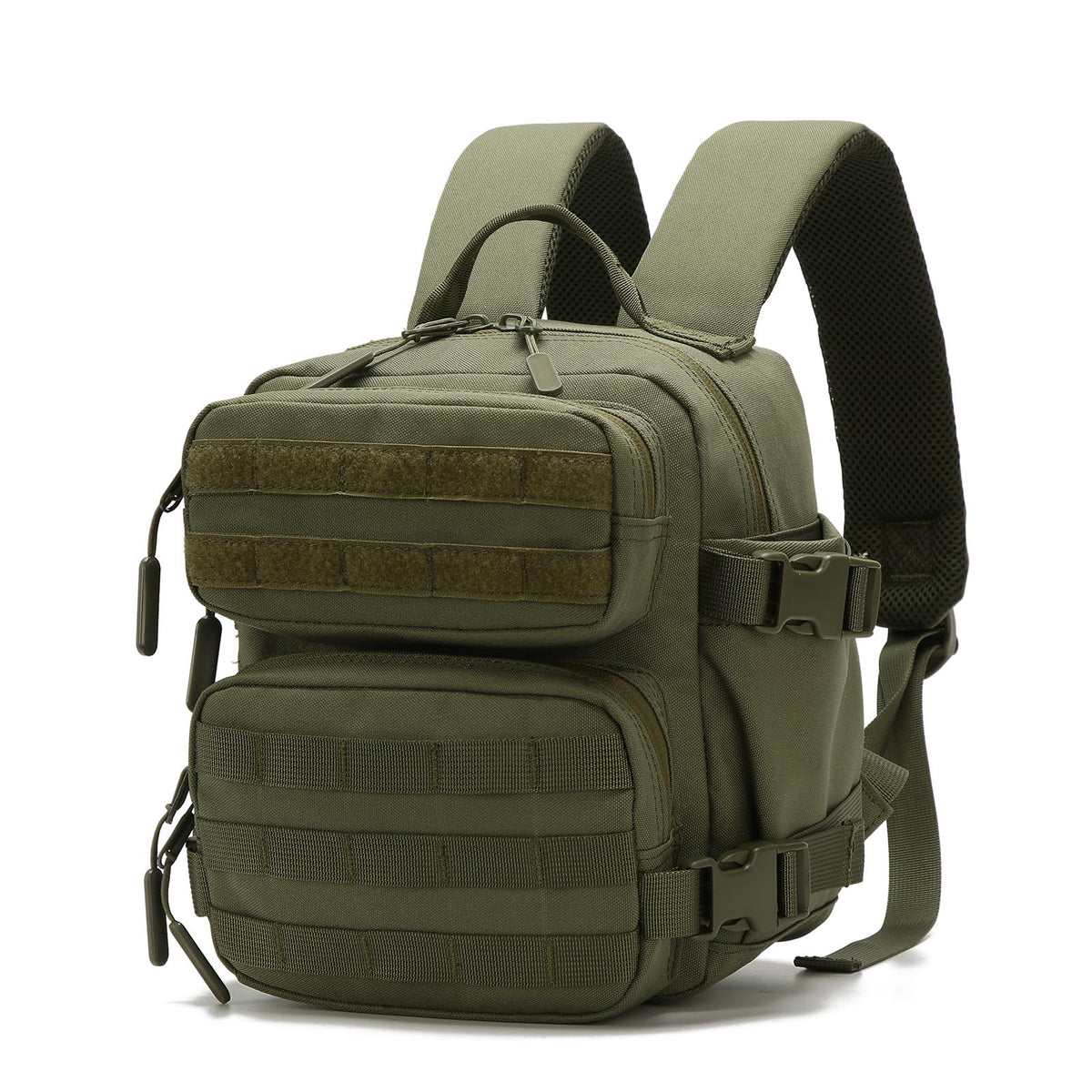 FLWVOG 9L Mini Backpack for Men and Women, Small Backpack for Gym Hiking Travel Sports Running (Green)