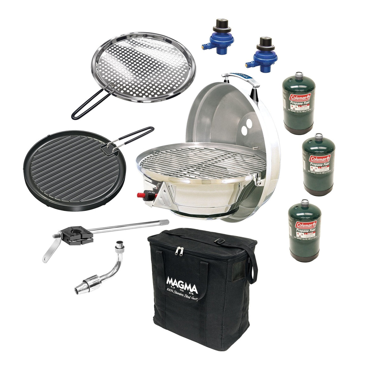 Magma A10-991 Padded Grill & Accessory Carrying/Storage Case | Marine Kettle Grill Bag | Round Grill Travel Case | Protective BBQ Storage