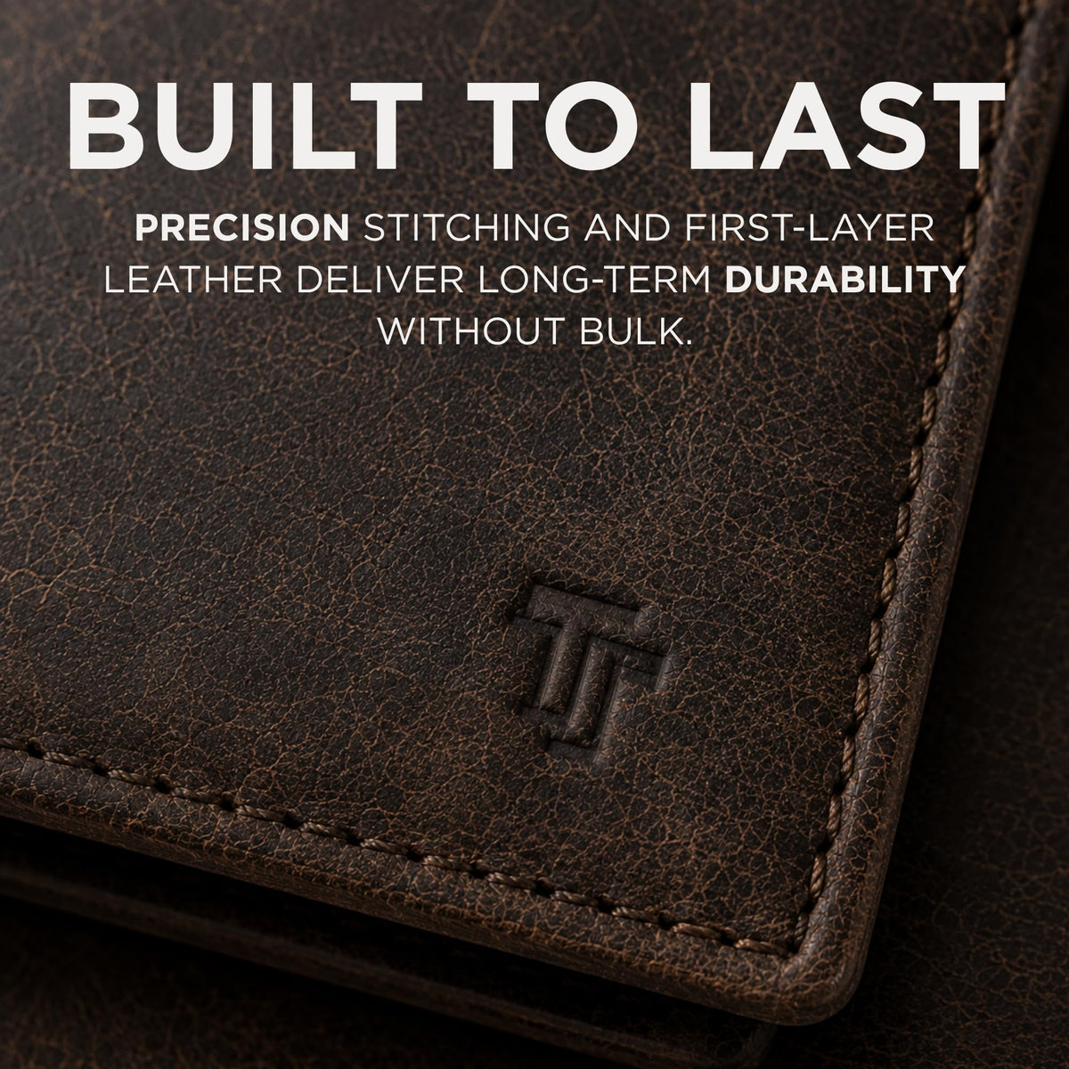 TRUTANN Leather Wallet – TrifoldCard Holder | Real Genuine Leather Mens Wallet | RFID Secure | Fits 8 Cards | Tap to Pay Feature | Quality Credit Card Holder (Brown)