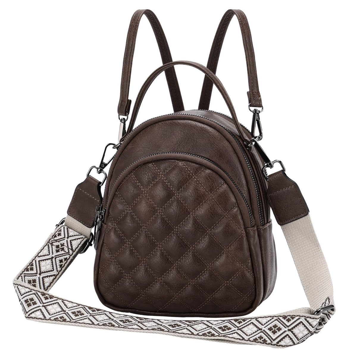 VX VONXURY Mini Backpack Purse,Women's Fashion Convertible Shoulder Bag with Guitar Strap