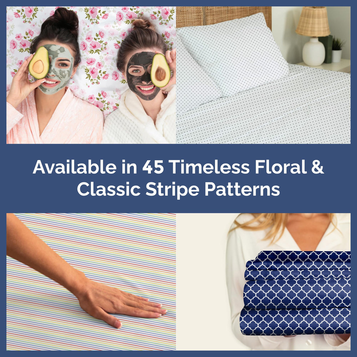 Floral Sheets - Boho Full Bed Sheet Set - 1 Flat, 1 Fitted & 2 Pillowcases w/ Deep Pockets - Comfy, Wrinkle & Fade Free - Boho Botanical Bedding - Ultra-Soft, Breathable and Cooling - Full Size Set