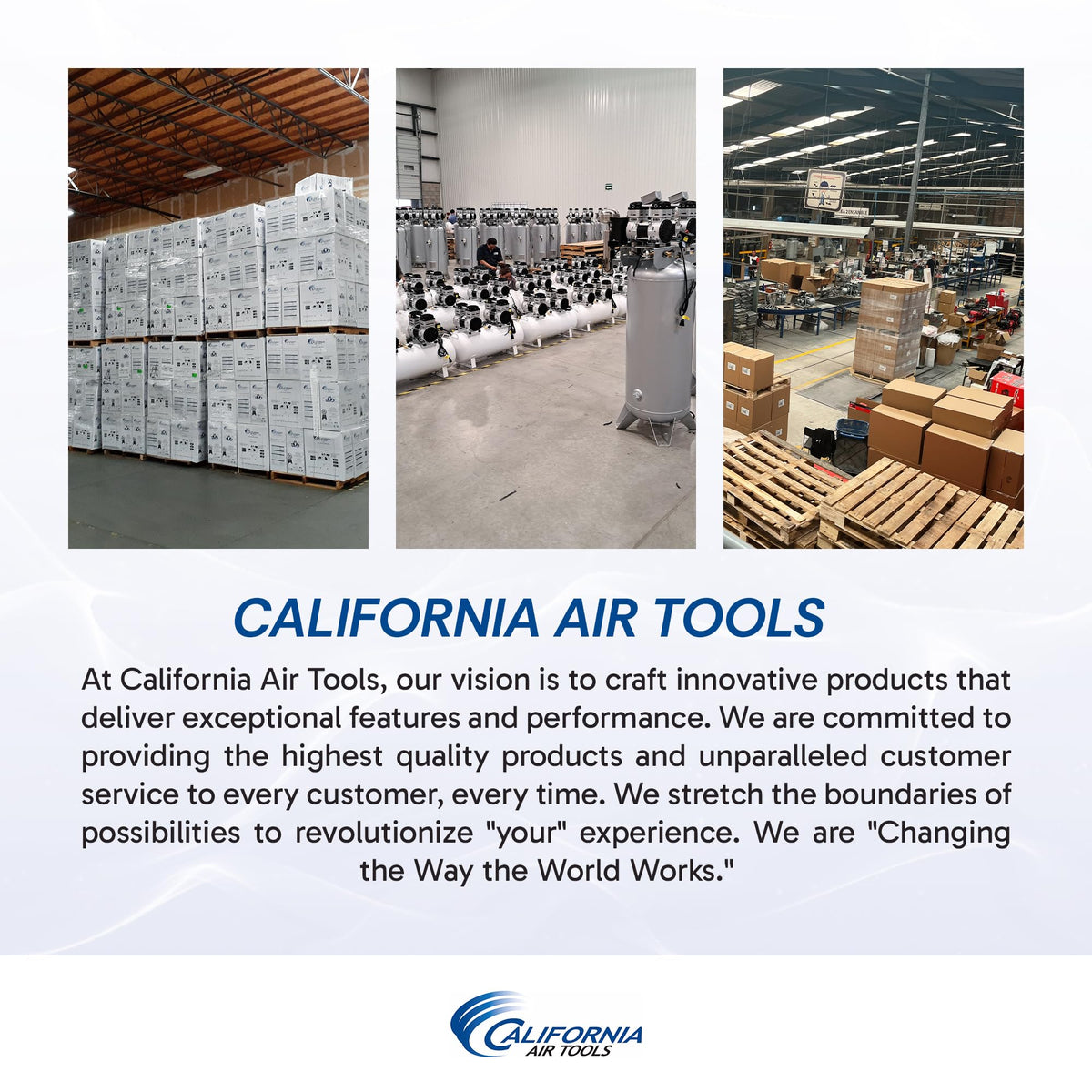 California Air Tools 20060CAD Powerful 6.0 HP Ultra Quiet and Oil-Free Air Compressor, 20 Gallon Tank, 78 dB Noise Level, with Automatic Drain Valve, 220V / 60Hz, Off White