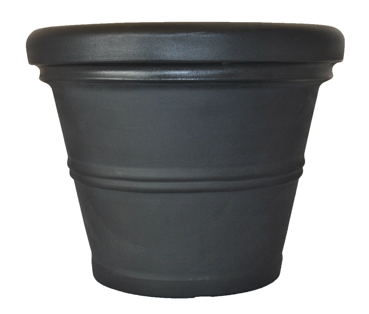 Tusco Products RR36BK Rolled Rim Garden Pot, 36-Inch, Black
