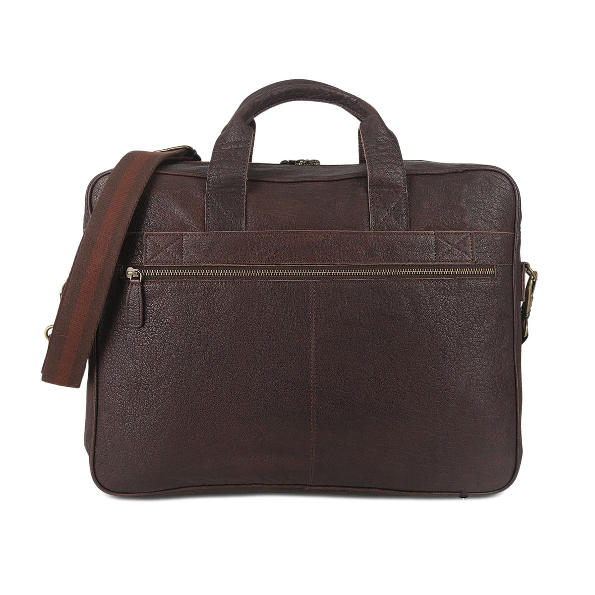 Leather briefcase 18 Inch Laptop Messenger Bags for Men and Women Best Office briefcase Satchel Bag (Brown)
