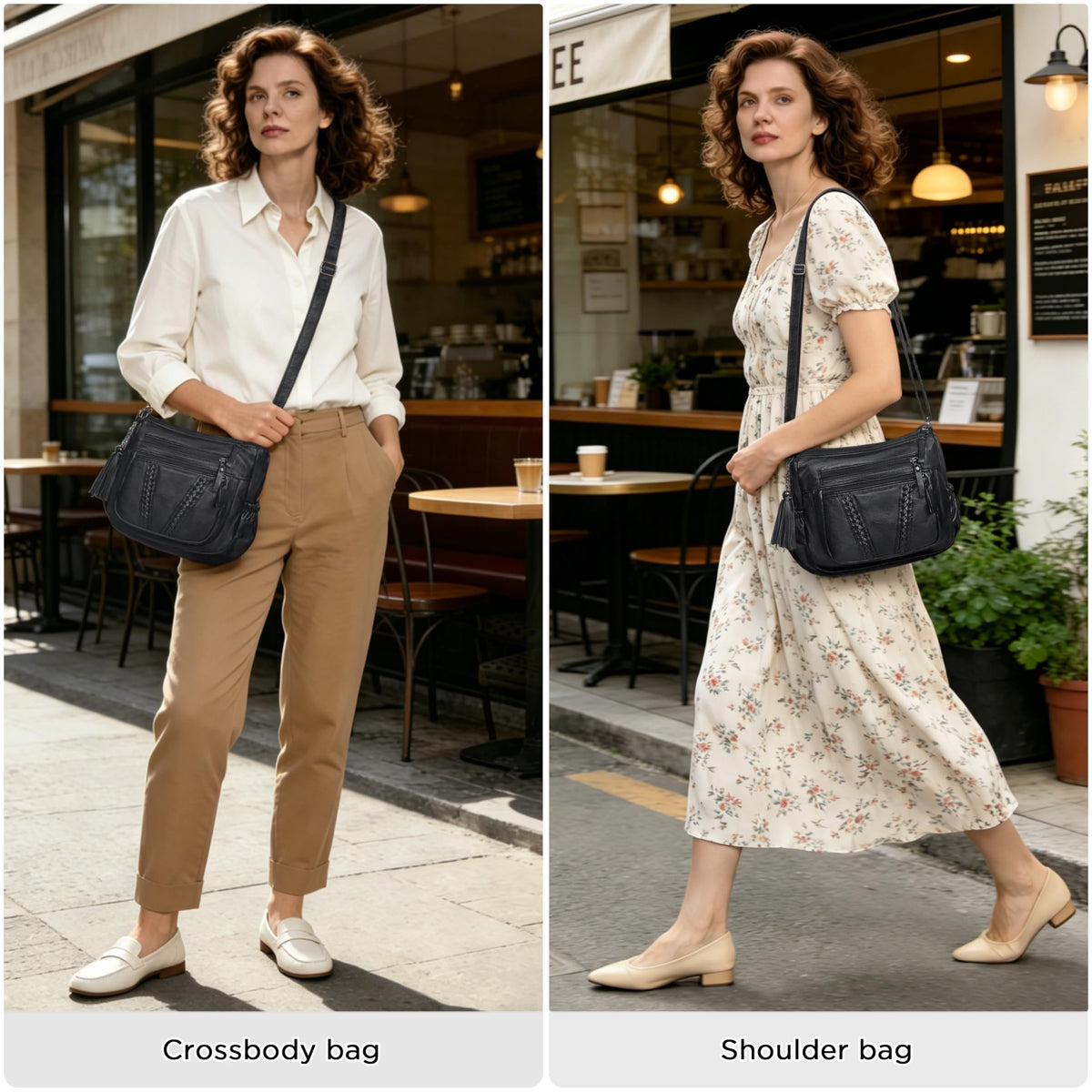 VOLGANIK ROCK Crossbody Bag for Women with Tassel Ladies Soft PU leather Purses and Handbag Pocketbooks
