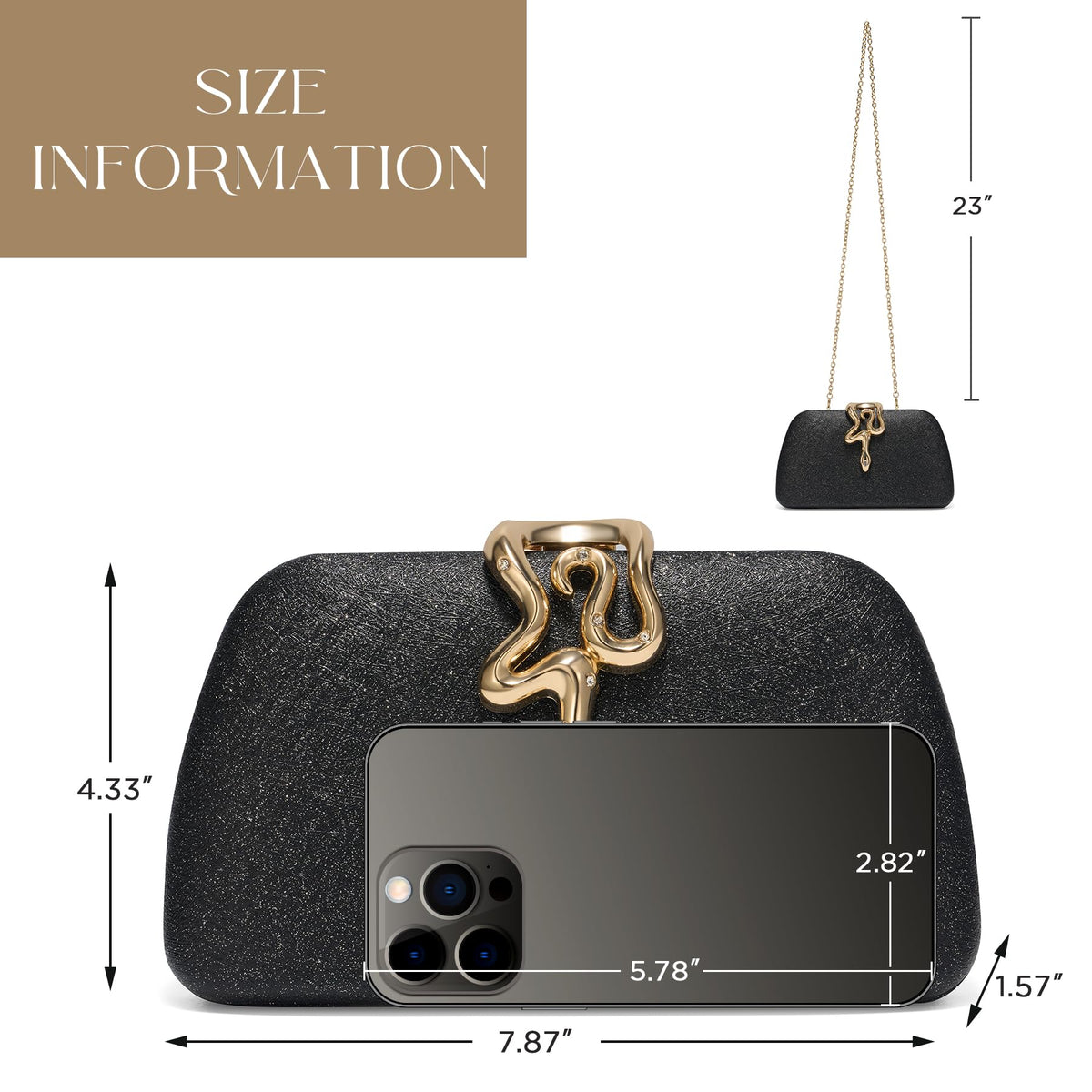SWEETV CHUNLI Glitter Clutch Purses for Women Elegant Evening Bag for Parties, Weddings, and Formal Events