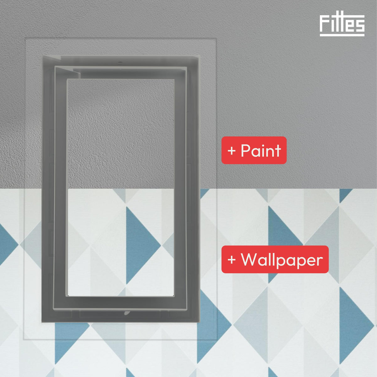 Fittes Framed Wall Vent [Lite+] - 6"x12" - Cotton White - 1 Pack