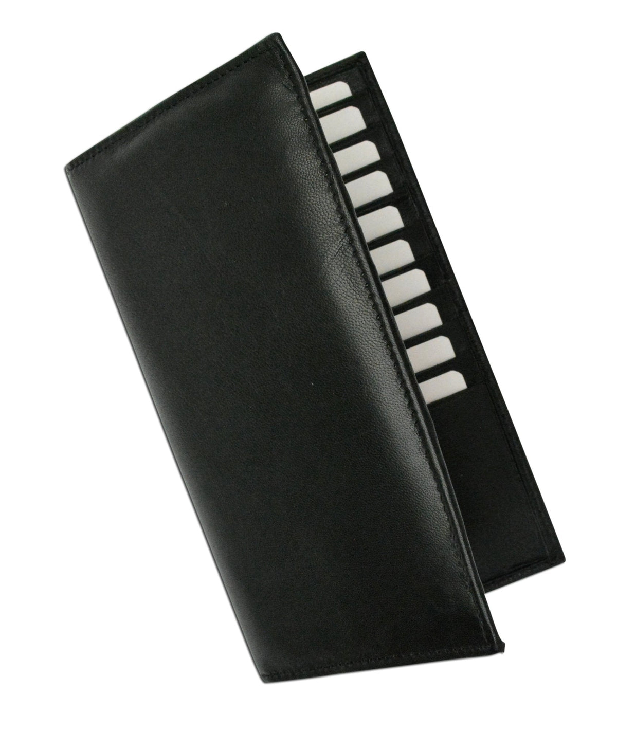 Marshal Bifold Leather RFID Blocking Wallet For Men & Women | Genuine Leather Holder With 19 Slots, 2 Bill Compartments & ID Window For Credit/Debit Cards, Money & More (Black)