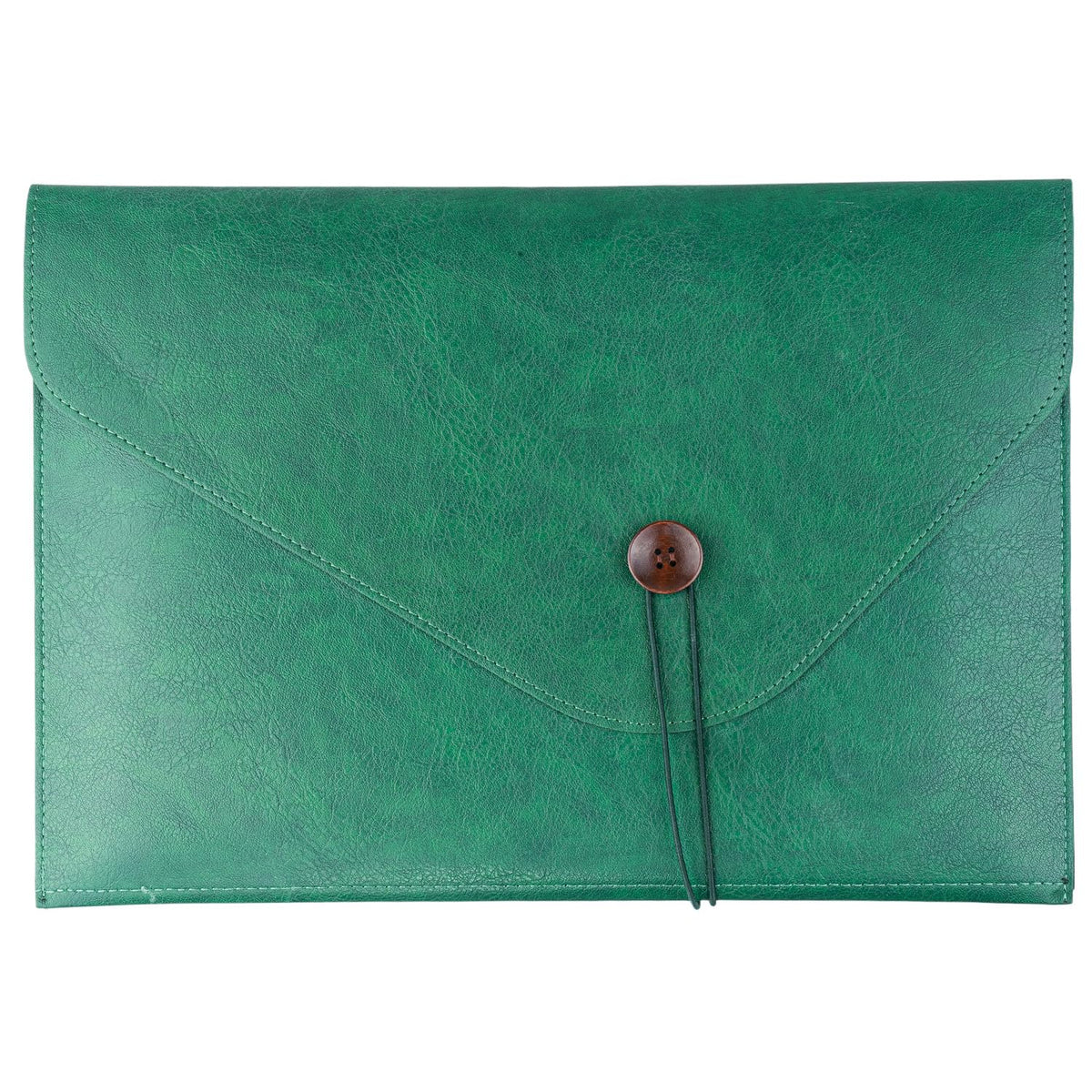 Large PU Leather A4 File Folder Document Holder for Men Women, Waterproof Portfolio Envelope Folder Case, Office Organizer for Colleagues Coworkers, File Folder Organizer for College Student - Green