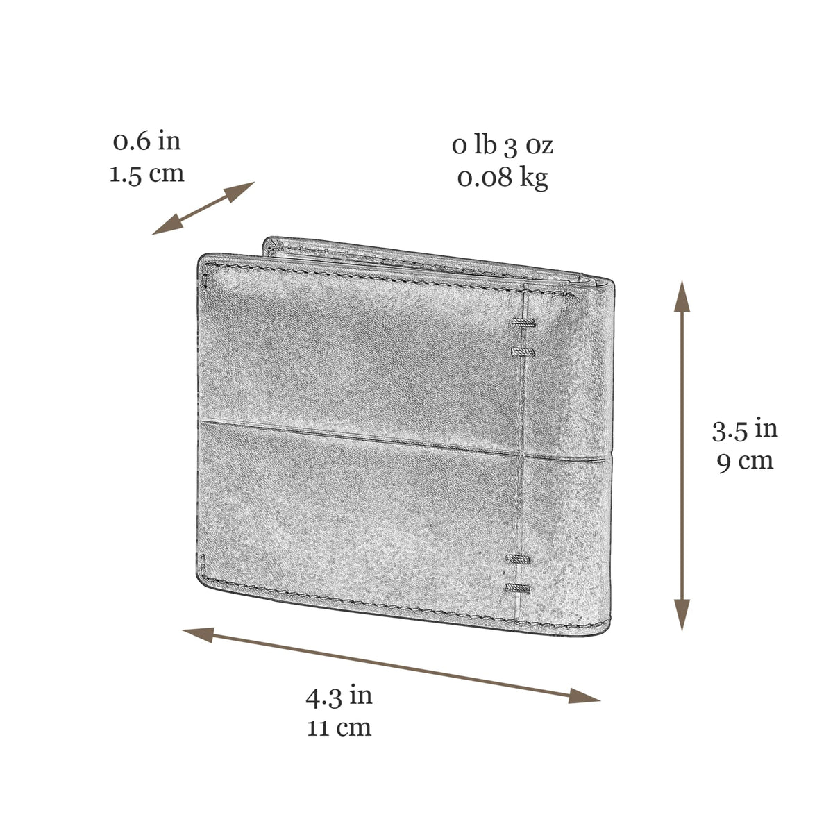 Time Resistance Leather Wallet – Italian Handmade Minimalist Design Wallet - Billfold Credit Card and Cash Holder (Green)