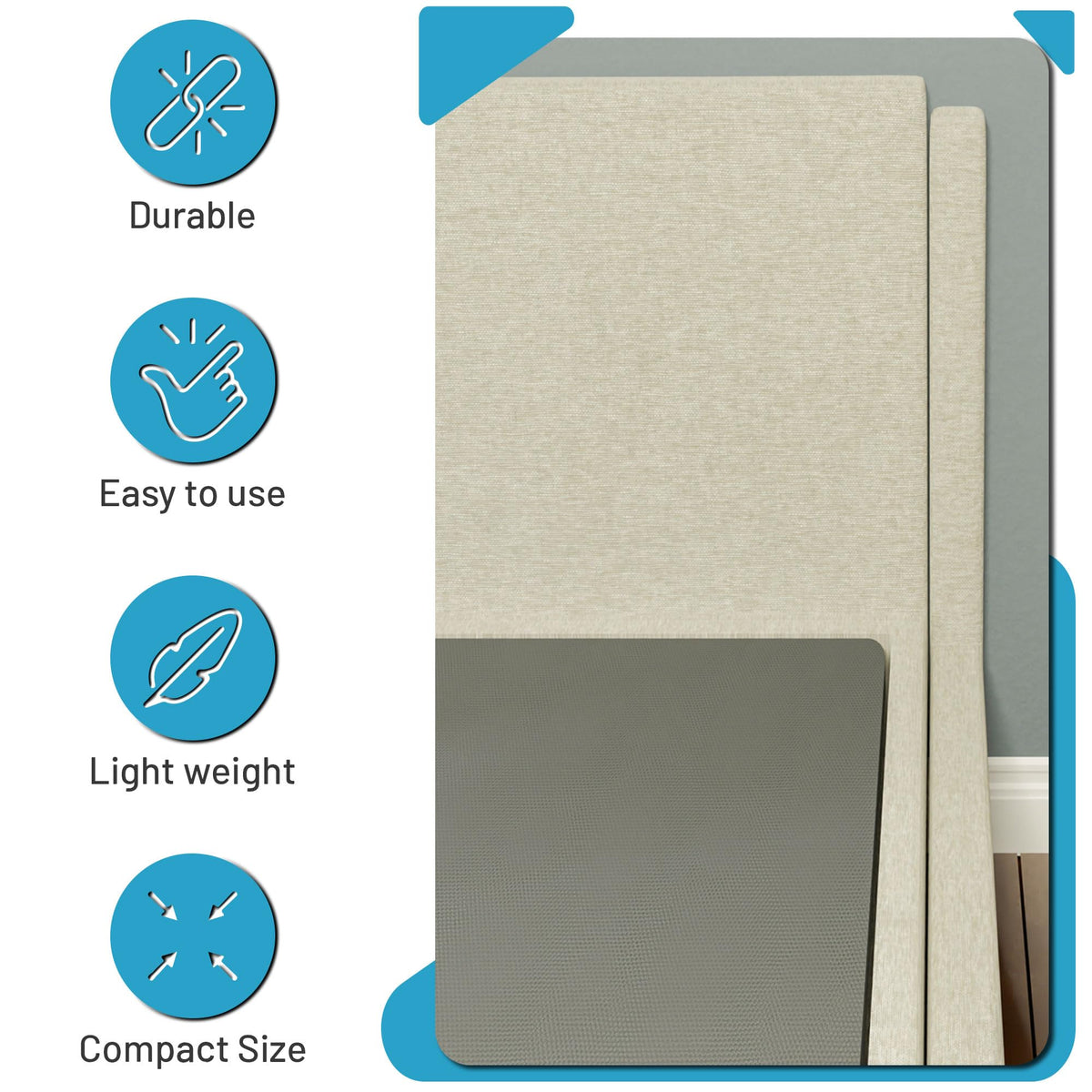 Greatonn, 1.5-Inch Split Bunkie Board for Mattress/Bed, Fully Assembled, Improved Comfort and Support, Queen, Grey