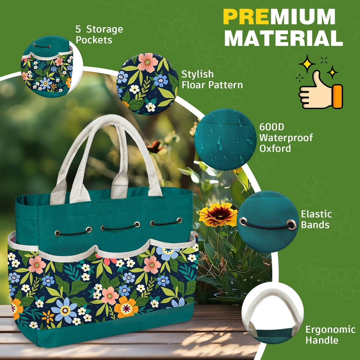 22Pcs Gardening Tools Set for Women Heavy Duty Garden Hand Tools Kit Birthday Gifts for Mom Wife Grandma Beginner Gardening Accessories with Tote Bag/Shovels/Repotting Mat/Plant Labels/Gloves