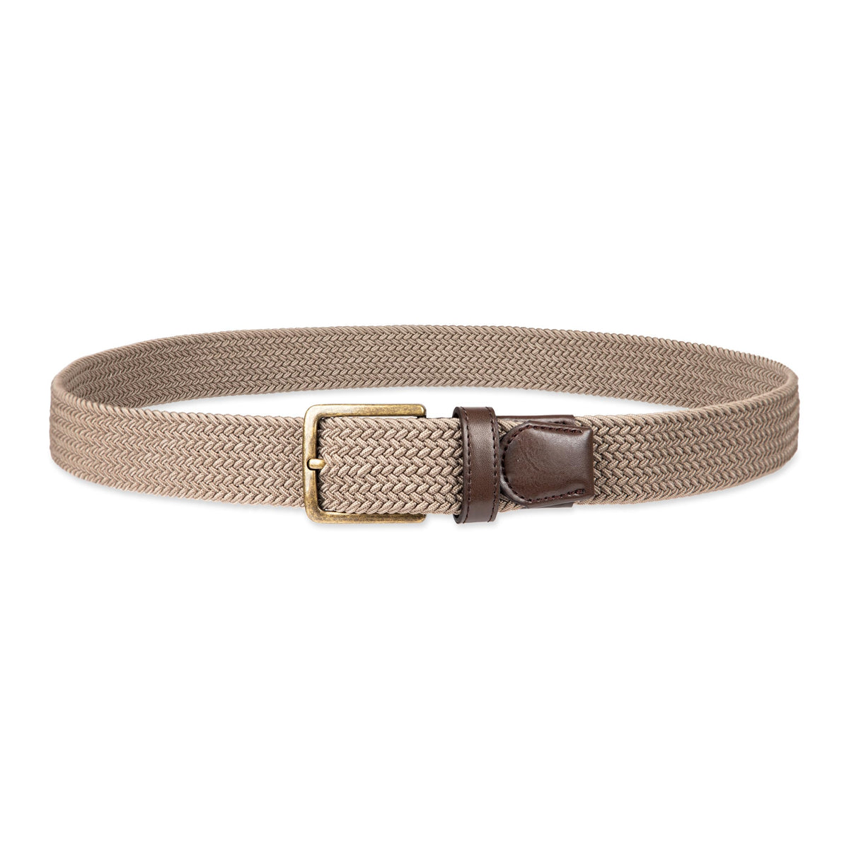 Dockers Men's Stretch Web Fabric Casual Belt, Light Brown, Large
