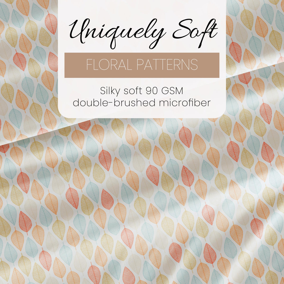 Linen Market Double-Brushed Patterned Microfiber Full Sheet Set 4 Piece – Oeko-TEX Certified Ultra Soft & Wrinkle-Free - 16" Deep Pocket Sheets - Easy Care Full Size - Fall Foliage Yellow