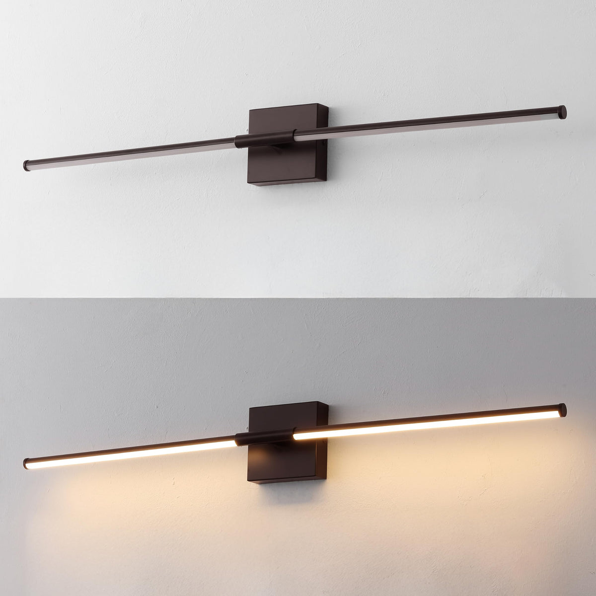 JONATHAN Y Wall Sconce, Modern Minimalist, Dimmable LED, 32in, Metal, Oil Rubbed Bronze, Model JYL7040D