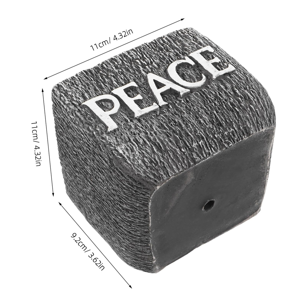 Kisangel Cement Succulent Planter Pot for Indoor Plants, Rustic Concrete Desktop Flower Pot with Dark Grey Finish, Decorative Garden Container Suitable for Office and Home Use