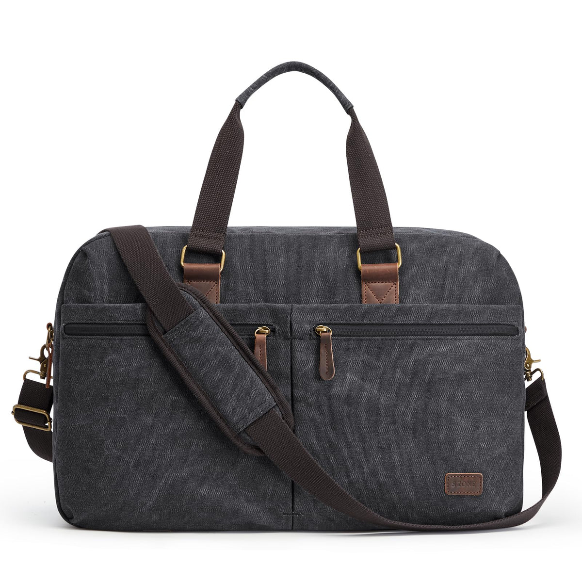 S-ZONE Expandable Duffle Bag for Travel 33L 50L Canvas Weekender Overnight Bags Men Women