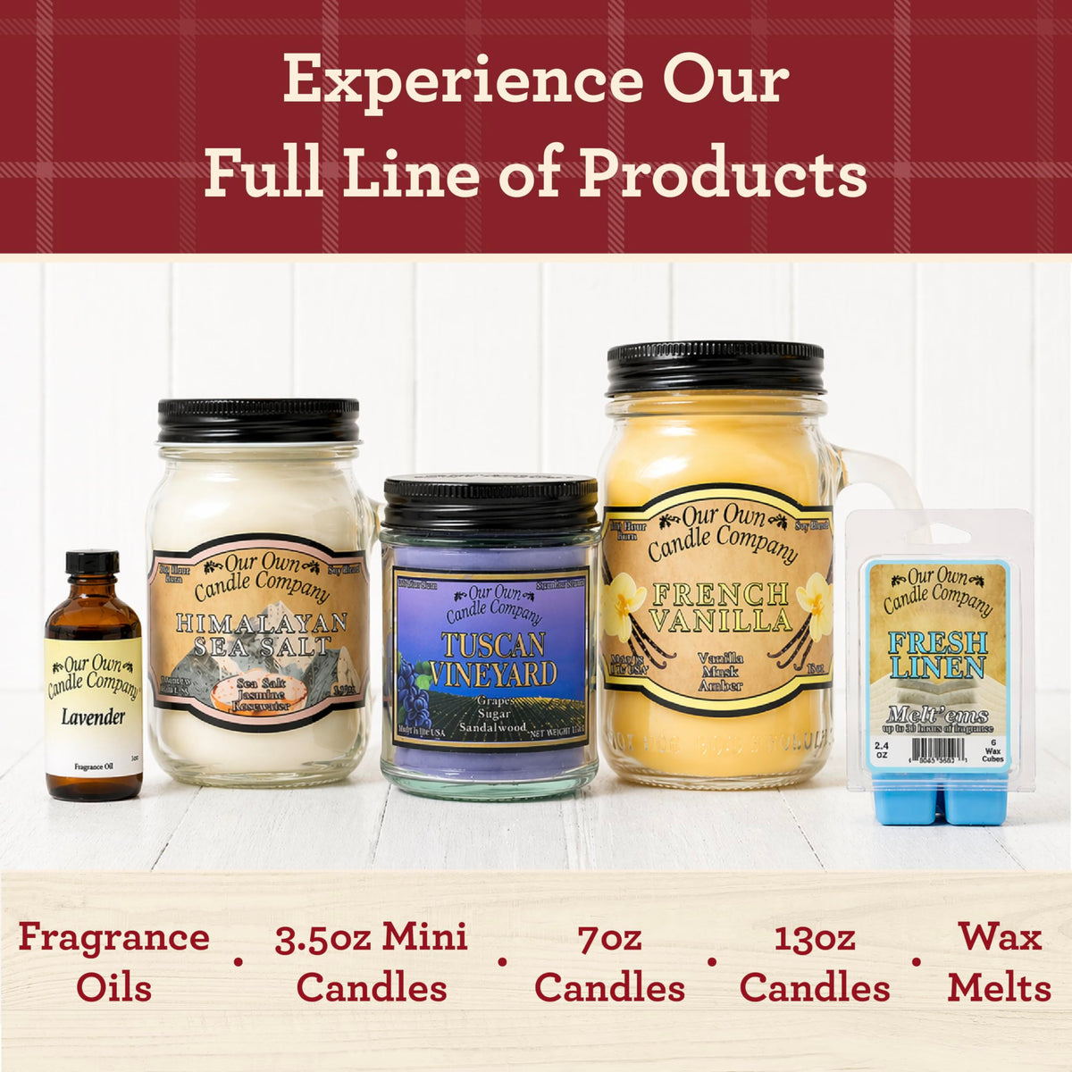 Our Own Candle Company, Banana Nut Bread Scented Mason Jar Candle, 100 Hour Burn Time - 13 Ounces