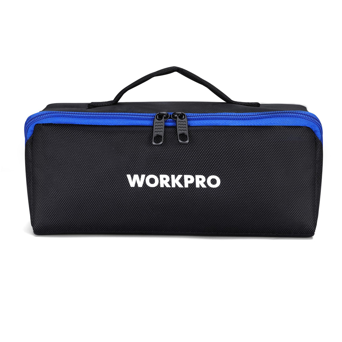 WORKPRO Tool Bag with Zipper, 10" Utility Wide Mouth Heavy Duty Tool Storage Bag, Multipurpose Zipper Tool Pouch Tote Bag for Organizer 3-pack