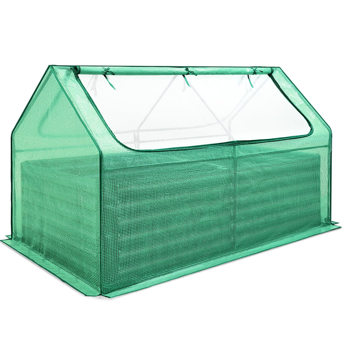 Quictent Raised Garden Bed Galvanized Raised Beds for Gardening Vegetables with Cover 6x3x2 ft Tall Metal Planter Box Outdoor Use (Green)