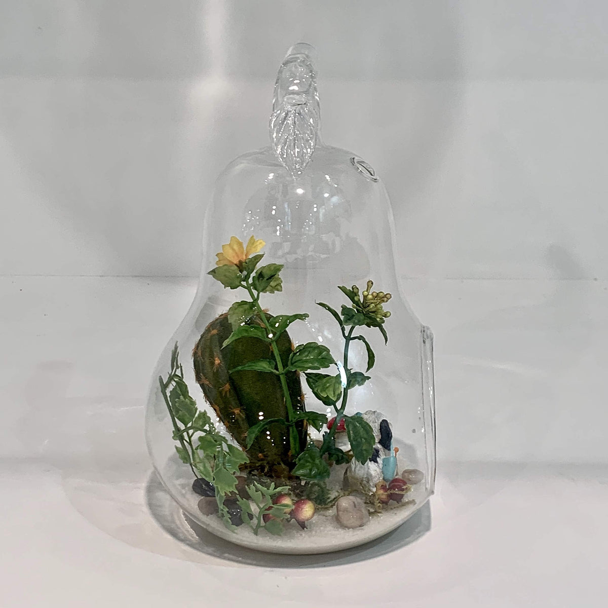WGV Planter Terrarium Bulk, Width 5.5", Height 8", Clear Unique Pear Glass Vase Conatiner, DIY Planter Votive Candle Holder for Home Office Garden Decor, 6 Pieces