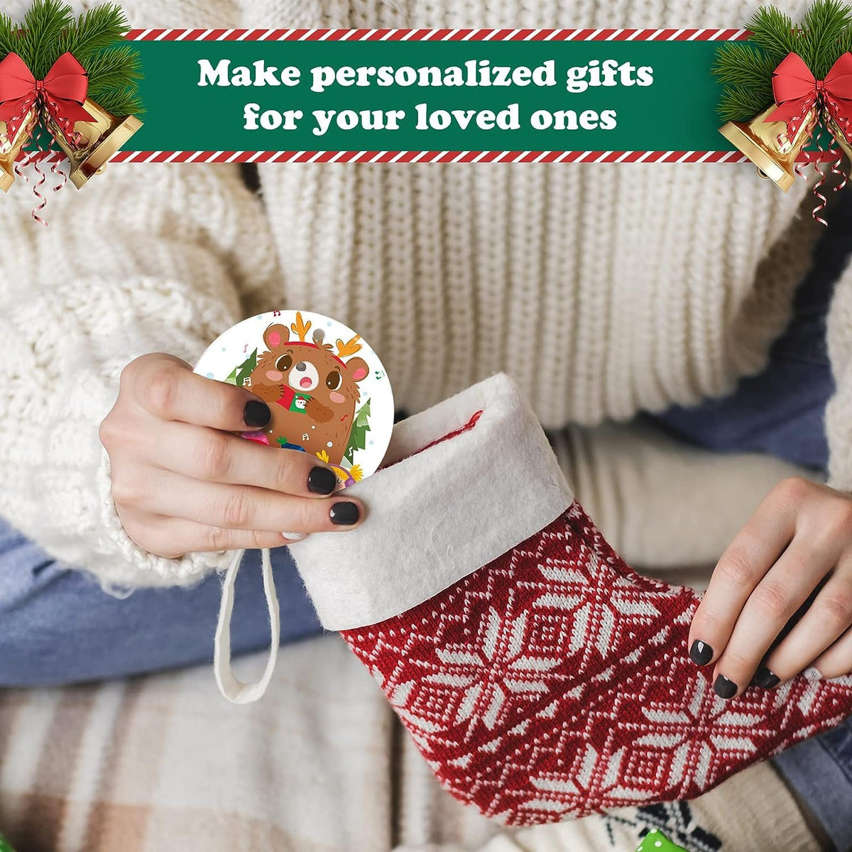 Ceramic Sublimation Ornaments Blank Christmas Personalized Ornament 30 PCS 3.5 Inch Round White Bulk DIY Chritsmas Tree Decoration
