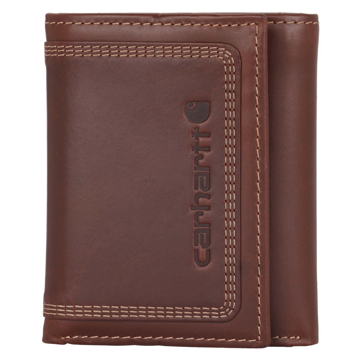Carhartt Men’s Leather Triple Stitch Wallet, Durable Full-Grain Leather Bifold, Trifold & Rodeo Styles, Gifts for Men