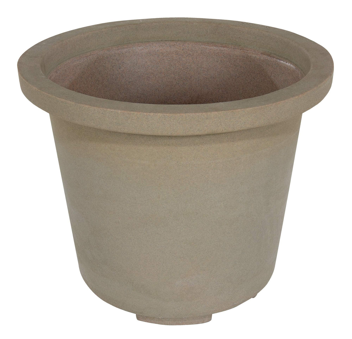 Vestil OG-IP-65-GKT Plastic Industrial Planter 36-1/4 in. x 36-1/4 in. x 36-1/4 in. 65 Gallon 800 Lb. Capacity Granite Khaki