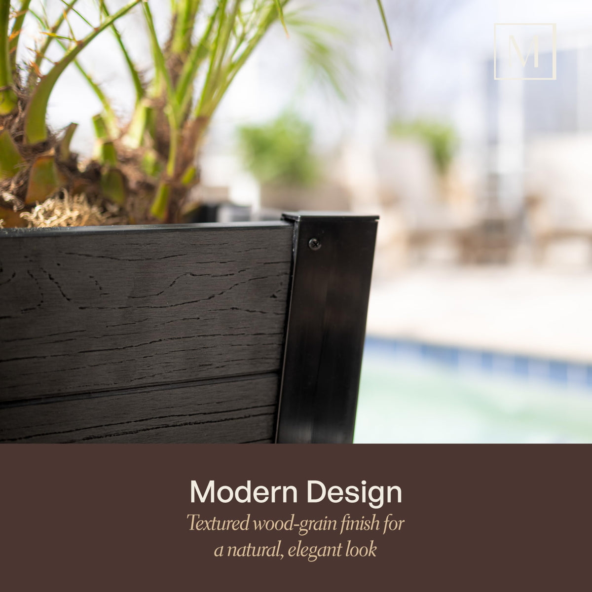 Mayne Vista 18in Outdoor Planter 2-Pack- Modern Tall Tapered Design with Drainage Hole for All Season Use - Ideal Front Porch Decor & Patio Planter - Easy Assembly